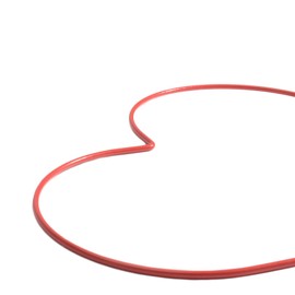 Vaessen Creative Heart-Shaped Metal Crafts, Red, Ø 25 cm or 9.8 in Diameter, 3 mm Thick, Dream Catcher Hoop, Wreath Ring for Romantic Macrame Wall Hanging, Crochet, Boho Wedding Decorations, Canvas