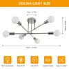 Comely Modern 6-Light Sputnik Chandelier Ceiling Lights, Adjustable Semi-Flush Mount