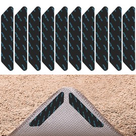 YHT 12PCS Rug Gripper for Laminate Floor,Washable and Reusable Rug Carpets Pads Tapes for Hard,Tiled,Marble Floors,Carpet Sticker to keep your Rug in Places and Stops Curling and Bunching