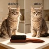 Boar Bristle Cat Hair Brush,Gentle Grooming Brush for Short Haired