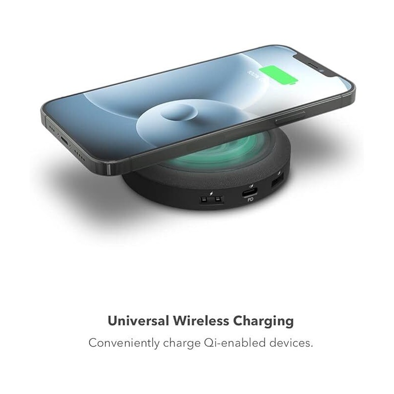 Universal Mophie Universal Wireless Charging hub with USB-A & USB-C