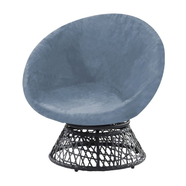 Velvet Round Saucer Chair Cover High Stretch Moon Chair Slipcover,
