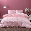 P Pothuiny Satin Duvet Cover Full/Queen, Single Soft Duvet Cover