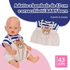 BABY born Teddy Abito a righe con applicazione di orsetto