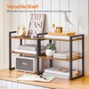 HOOBRO Desk Shelf Organizer, Adjustable Desktop Bookshelf, 2-Tier Shelf for