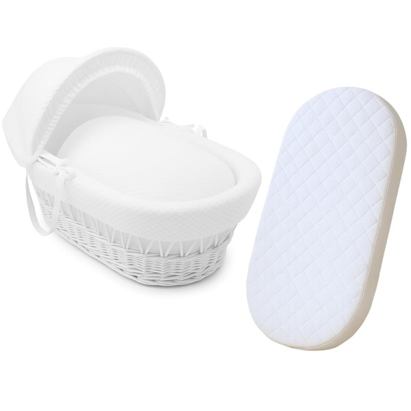 Crescent Textile Moses Pram Basket Mattress Extra Thick Super Soft