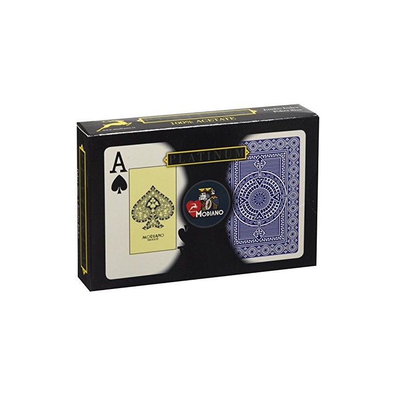 Modiano 2 Jumbo Index Ramino Platinum Playing Cards