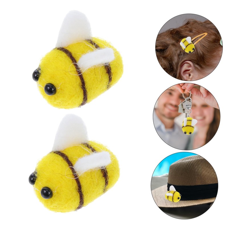 Gadpiparty 6pcs Wool Felt Bee Craft Decorations Felt Animals for