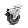 Wiltec Swivel Castor 75 mm with Plastic Wheel, Brake and