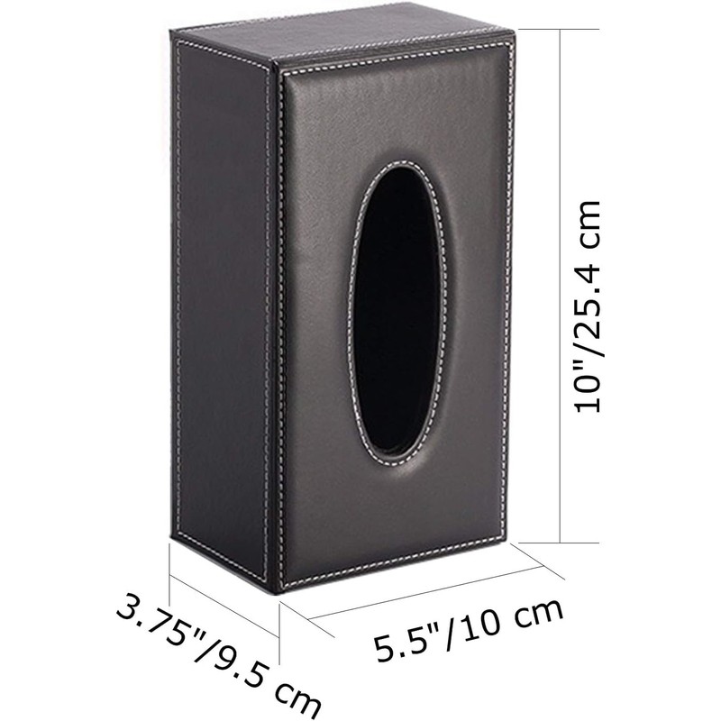 Tebery Rectangular PU Leather Tissue Box Napkin Holder for Home