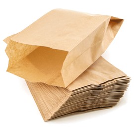 packra PACKRA - Papiertüten Braun, Geschenktüten aus Papier, Brottüten, Kleine Tüten für Süßigkeiten, Plätzchentüten Papier, Packpapier Tüten (50 Stück, 18cm x 32cm x 6cm)