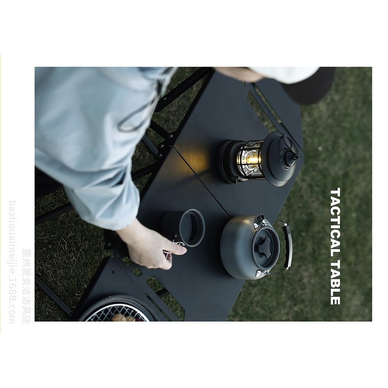 BIGPETS Outdoor Multifunctional Folding Grill Table, Portable Foldable Tactical Combinable