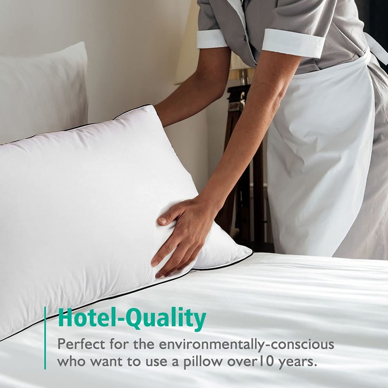 APSMILE Feather Down Pillows -Set of 2 Soft Bed Pillows