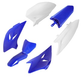 ABS Plastic Mudguard Side Cover Fairing Kit Replacement for Yamaha TTR50 TTR50E 2006-2021 Blue and White