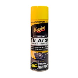 Meguiar's Ultimate Black Plastic Restorer - Restore Faded Exterior Trim, Add Shine and Protect Exterior Trim with Durability and UV Protection - Makes Trim and Plastic Look Like New, 10 Oz Aerosol