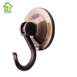 Wreath Hangers for Glass Door or Window, 2-Pack Strong Suction Cup Utility Hooks, Antique Gold