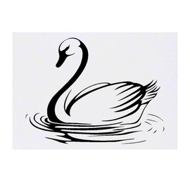 Azeeda 'Einfacher Schwan' Temporäres Tattoo - Hautfreundlicher & Ungiftiger Abziehbild · Wasserfest (TO00080547)