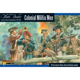 Black Powder Revolutionary War Colonial Militia Men 1:56 Military Wargaming Plastic Model Kit