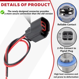 Svicari 2 Set Side Marker Light Bulb Socket Holder Connector Wiring Pigtail Harness Kit Fit for Ford Escape F-150 F-250 F-350 F-450 F-550 Super Duty Replace OE BB5Z-13411-A BB5Z13411A