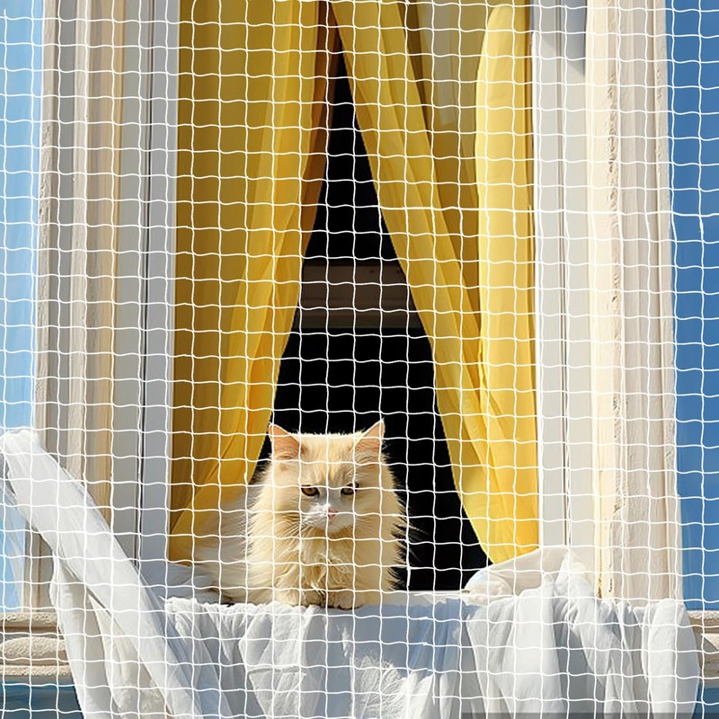 QILUCKY Polyester Fibre Cat Protection Net for Balcony, Can Be
