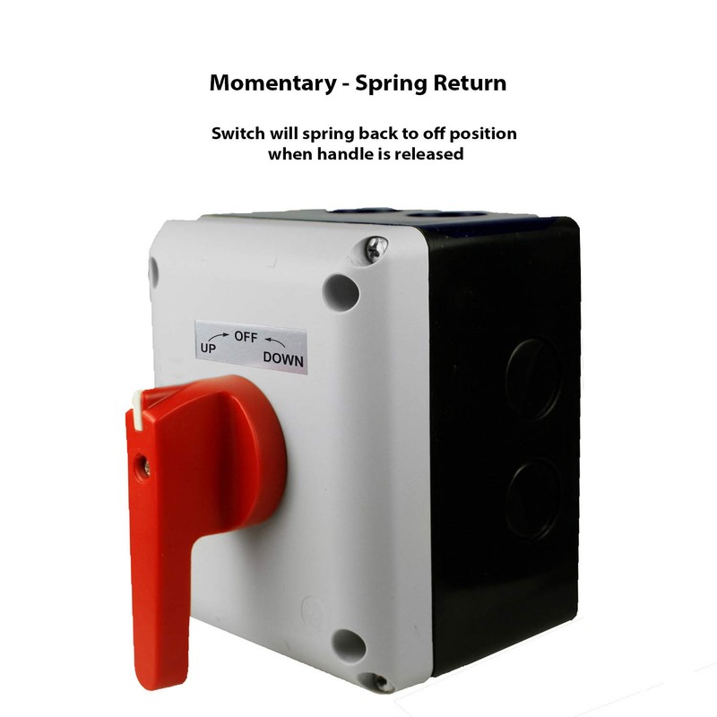 ASI Boat Lift Switch, Single Phase, Momentary (Spring Return) -