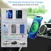 Magnetic Wireless Car Charger Mount Compatible with Magsafe iPhone 15/