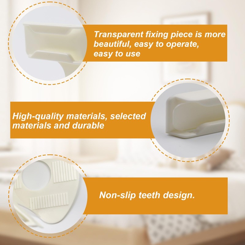 DGMI Pack of 4 Bed Sheet Holders with Closure Strips,