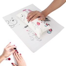 Nail Polish Pillow, Nail Art Hand Pillow, Nail Art Rest Pillow, Nail Art Glide Hand Pillow Kit Manicure Soft Rest Kush Table Mat Set Manicure Grooming Accessories