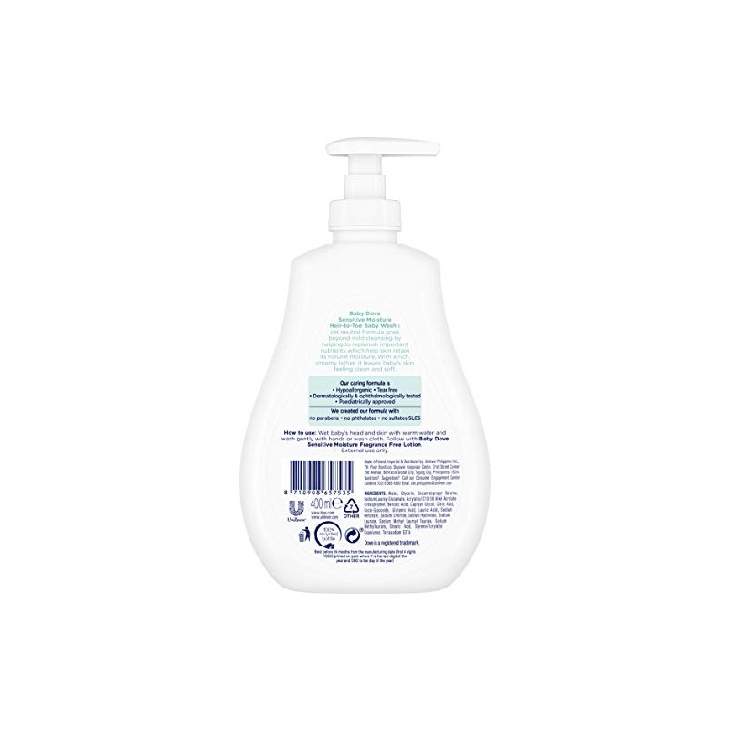 Dove - Baby Sensitive Moisture Gel - 400ML, White