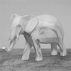 Juliana Marble Effect Elephant Figurine - 18 x 28.5 x
