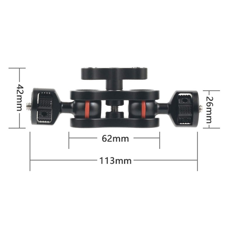 CS PRIORITY Articulating Magic Arm Double 1/10.2 cm Ball Head