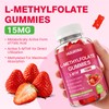 HUUAYAO L-Methylfolate 15 mg Gummies, Methylfolate Supplement, Folate 5-MTHF Supplement