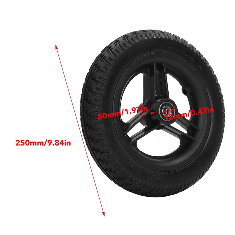 Front Wheelchair Wheel 10x2inch Polyurethane Solid Rollator Walker Replacement Caster