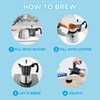 GROSCHE Milano Induction Stovetop Espresso Maker Moka Pot for Greca,