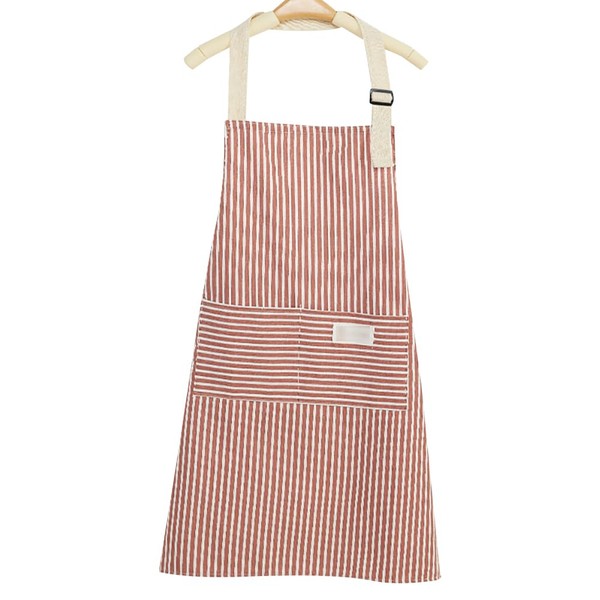UUYYEO Striped Bib Apron Stripe Cooking Apron Restaurant Chef Apron