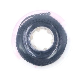 FUIODA 1 Rollo/15 pies Cadenas Elásticas Dentales de Potencia Ortodóncica Cadena de Goma Ultra Fuerte Larga Corta Cerrada (Negro, Corto)