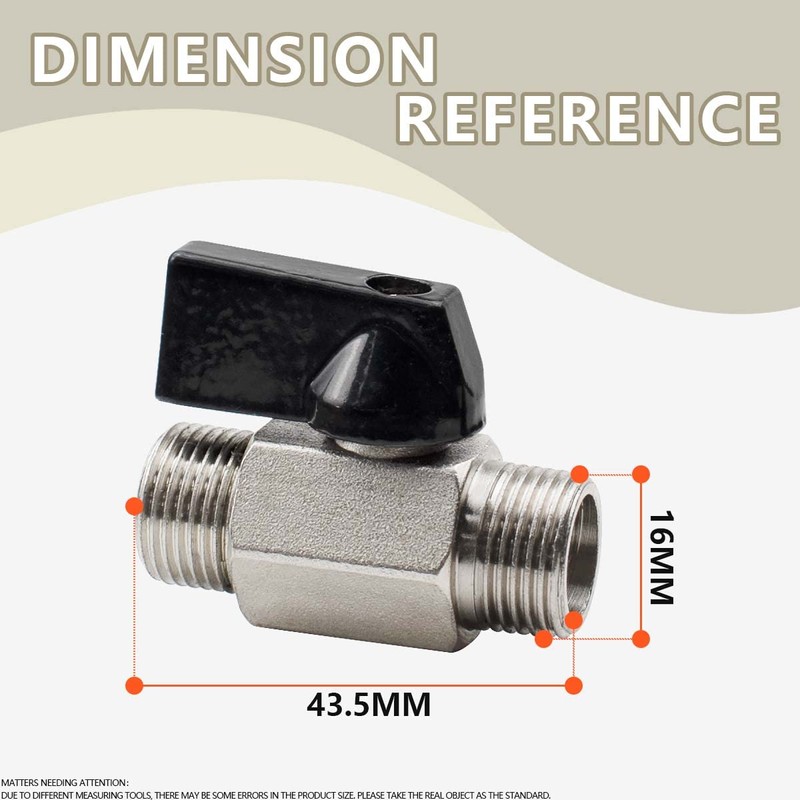 Bwintech 2 pieces 3/8 inch BSP male thread x male