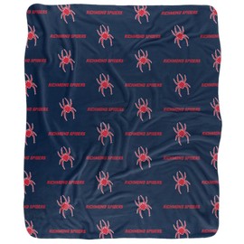 University of Richmond Blanket, 50"x60" Logo Pattern Silky Touch Sherpa Back Super Soft Throw Blanket