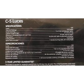 GE StayBright 150-Count 37.25-ft Constant Warm White C5 LED Plug-in Indoor/Outdoor Christmas String Lights