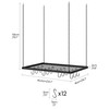 CHOEZON Hanging Pot Rack, Ceiling Mounted Pot Hanger for Kitchen,