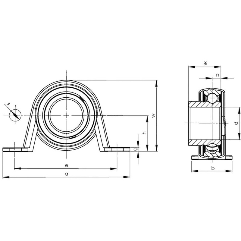 HTB SBPP 204 Sole Bearing Diameter 20 mm Hole Spacing