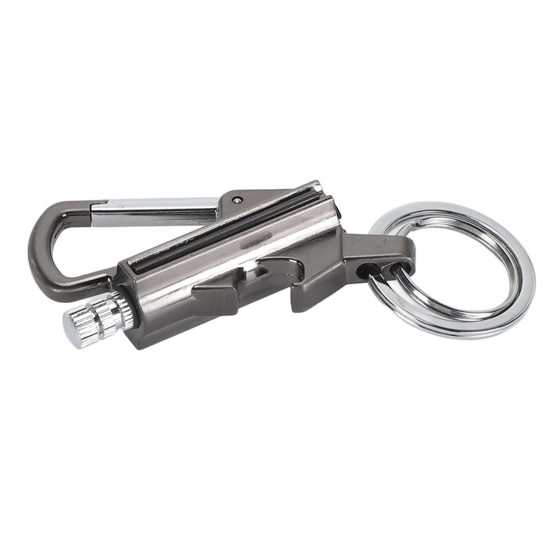 Match Bottle Opener Metal Keychain Multi Function Reusable Survival Lighter