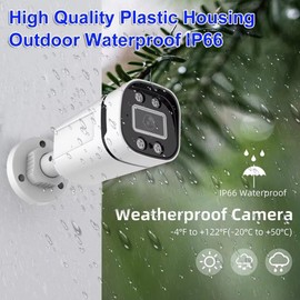 Home Security System 4Ch DVR Kits with 4pcs 1080P Waterproof Bullet Analog AHD TVI CVI Camera 3MP Lens Color Night Vision Outdoor Surveillance Wired CCTV Set (Include 500GB HDD) 24/7 Recording