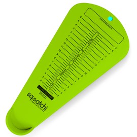 Squatchi Shoe Sizer for Baby, Toddler & Kids | Home Foot Measuring Device From Baby to Big Kid (2T-6Y) | Great Baby Shower & Keepsake Gift Idea | Measurement Chart with Accurate US Sizes - Green