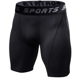 Sillictor Men's Compression Shorts, Sports, Tights, Leggings, Spats, UV Protection, Sweat Wicking, Quick Drying, 1, 2, 3 Pc. Set