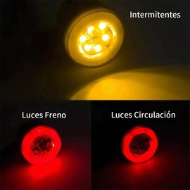 Mmaxboss Luces LED delanteras traseras para motocicleta, 4 unidades, 40 ledes, retroceso, luces de freno de marcha retro, ajuste universal, Harley Dyna Chopper Bobber Suzuki Yamaha Honda, color negro