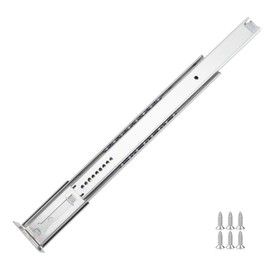 LONTAN 2 Pcs Center Mount Drawer Slides Bottom Mount for Cabinet and Dresser 14 Inch Heavy Duty Drawer Rails 9.74" Extension Glide Track