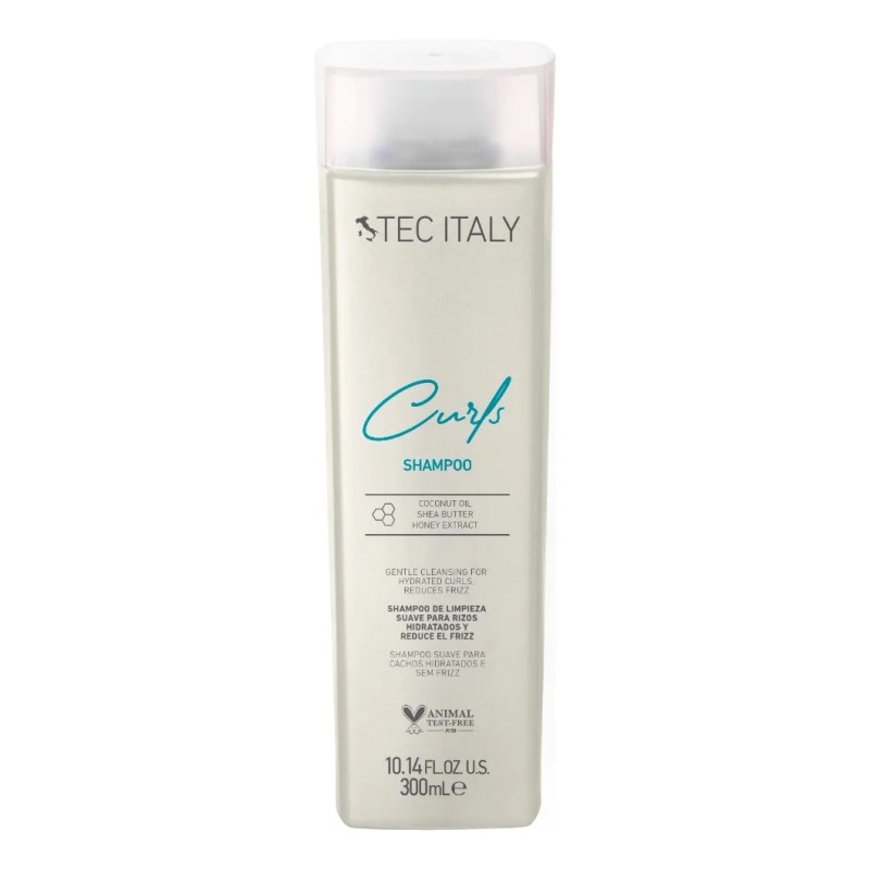 Tec Italy Curls Shampoo Limpieza Suave Antifrizz Rizos 300ml