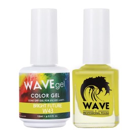 WAVEGEL Soak-Off Gel & Nail Lacquer Matching Duo Set - Simplicity Collection - #W43 Bright Future I 0.5 Oz