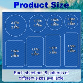 Pndeyo 16pcs Puffer Down Jacket Patches, Self-Adhesive Nylon Repair Patch, Mix Sizes Round & Rectangle Waterproof Stick on Tape for Coat Tent Sleeping Bags Ski Pants Holes Repairing- Blue